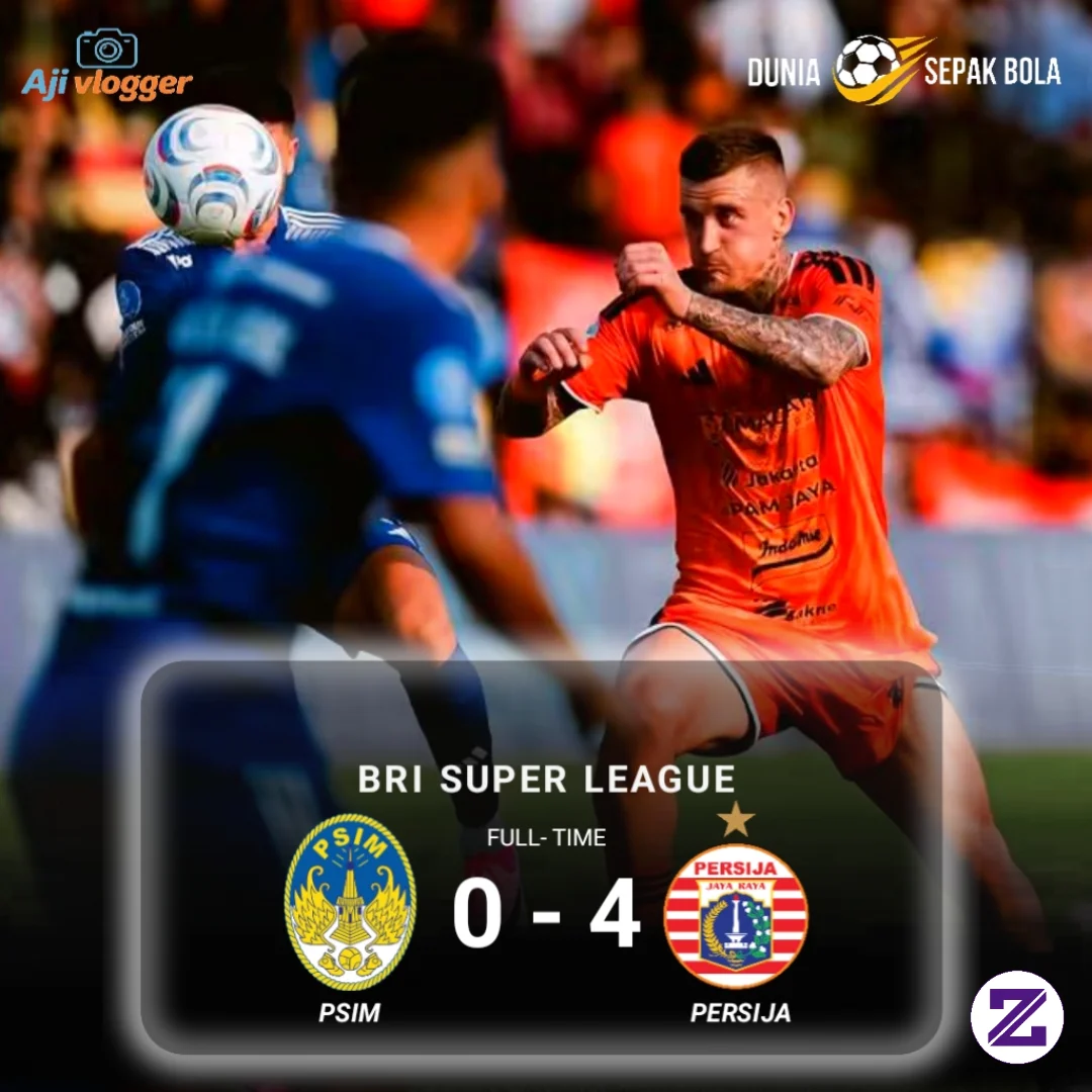 FT: Psim Yogyakarta 0 - 4 Persija Jakarta