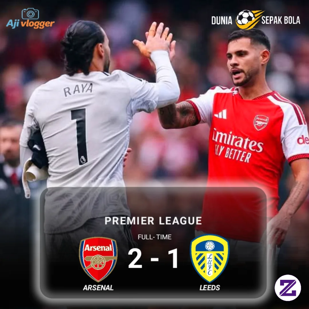 FT: Arsenal 2 - 1 Leeds