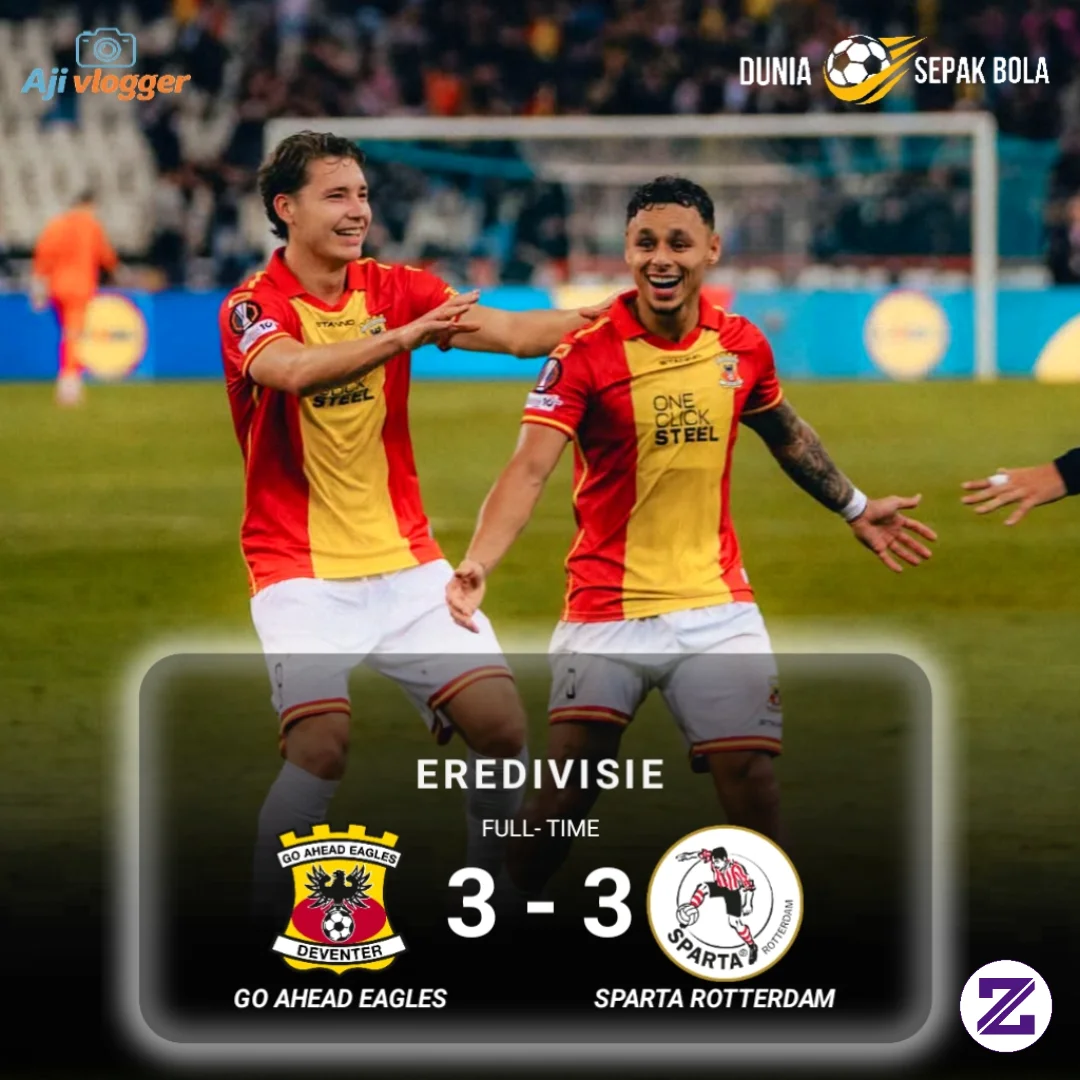 FT: Go Ahead Eagles 3 - 3 Sparta Rotterdam