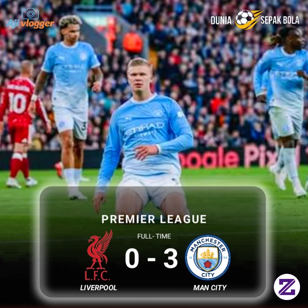 FT: Liverpool 0 - 3 Manchester City