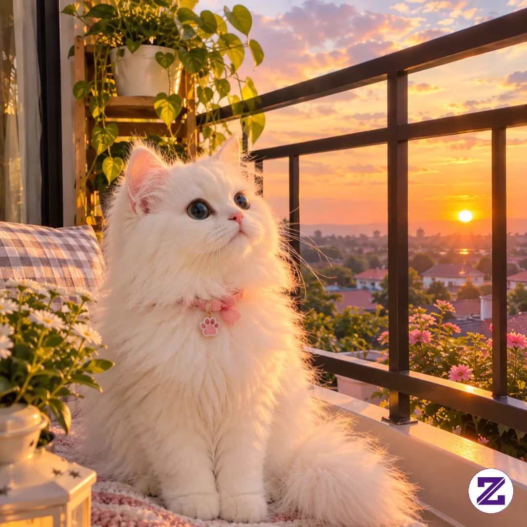 Sunset, Fluffy Fur, And A Happy Heart”