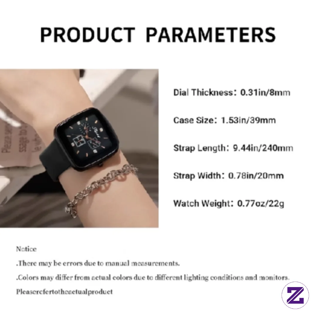 Jam Tangan Pria Dan Wanita Korea Fashion Dengan Tampilan Analog Yang Klasik,