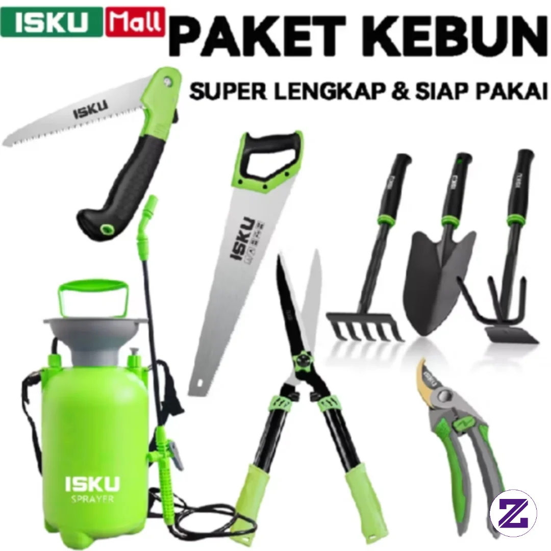 ISKU Alat Berkebun Set Lengkap Profesional Dengan Bahan SK5 High Carbon Steel