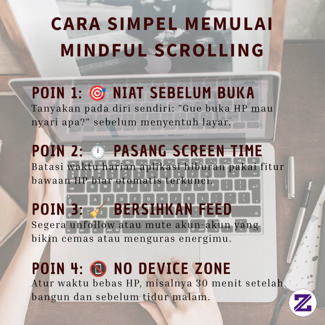 Jago Mindful Scrolling: Cara Simpel Biar HP Nggak Gantiin Waktu Produktifmu