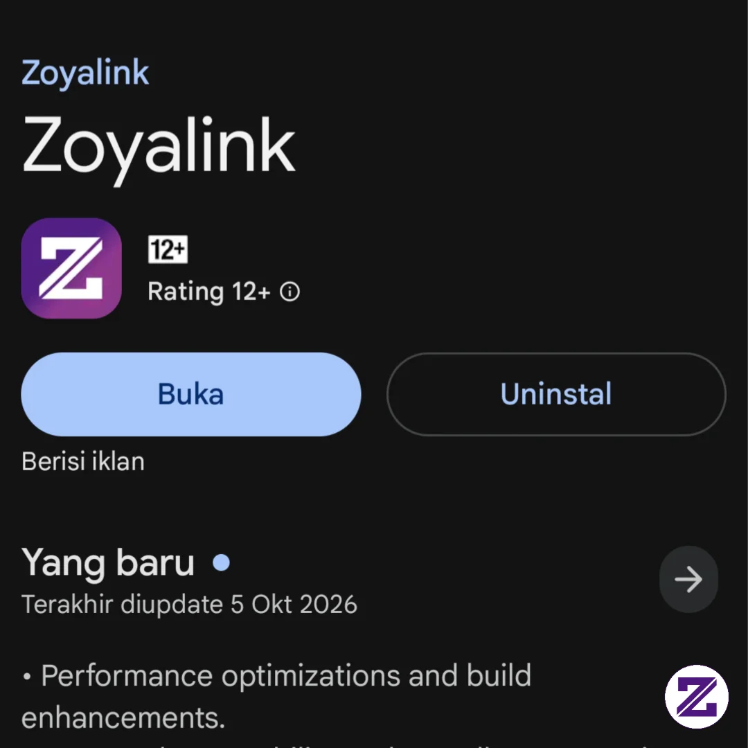 Udah Resmi, ZOYALINK Sudah Bisa Di Download Di Play Store, Saya Sudah Donwload.