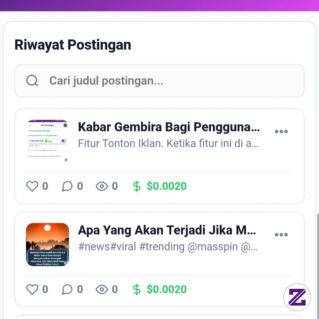 Wow.. Ini Buktinya, Tanpa Nunggu Ada Penonton Langsung Dapat 0.020$.