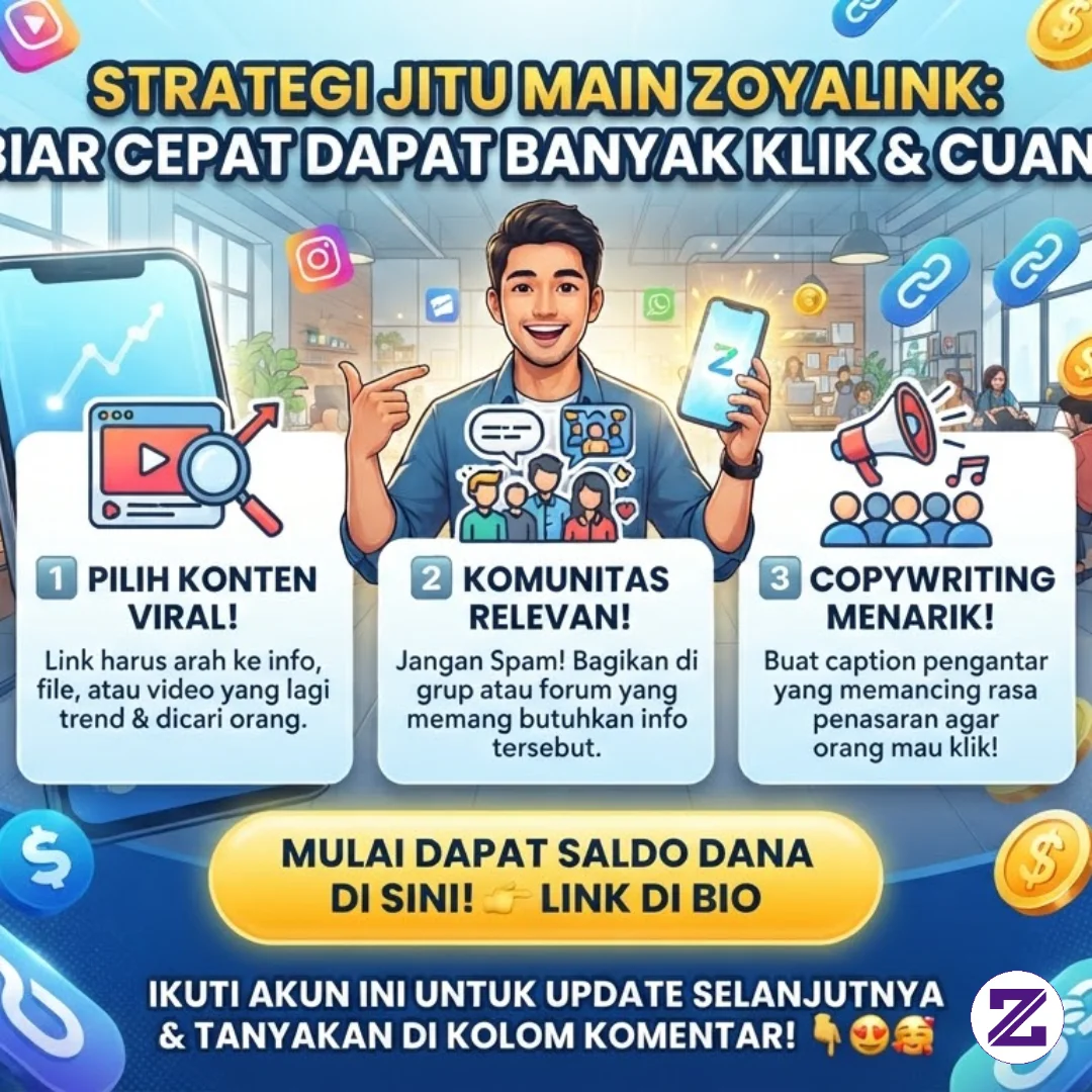 Strategi Jitu Main Zoyalink Biar Cepat Dapat Banyak Klik Berikut Ini: