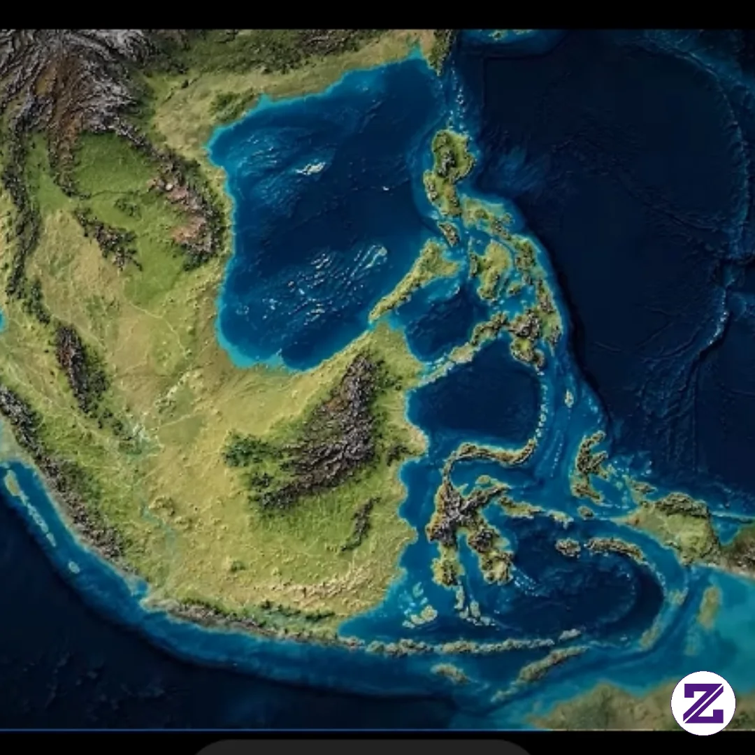 Gambaran Pulau Di Indonesia Jika Air Laut Mengering,.