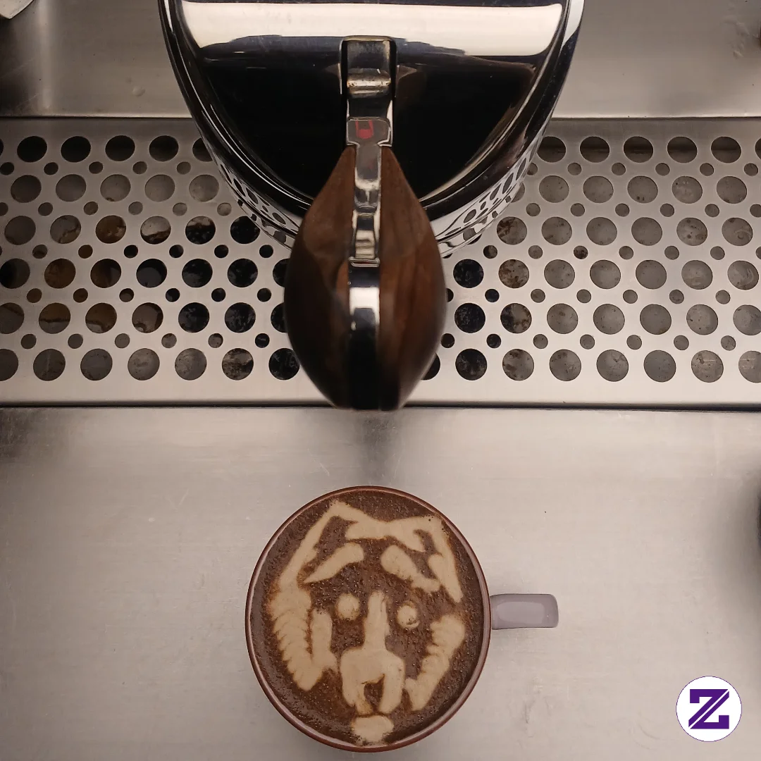 Racoon Pattern Latte Art