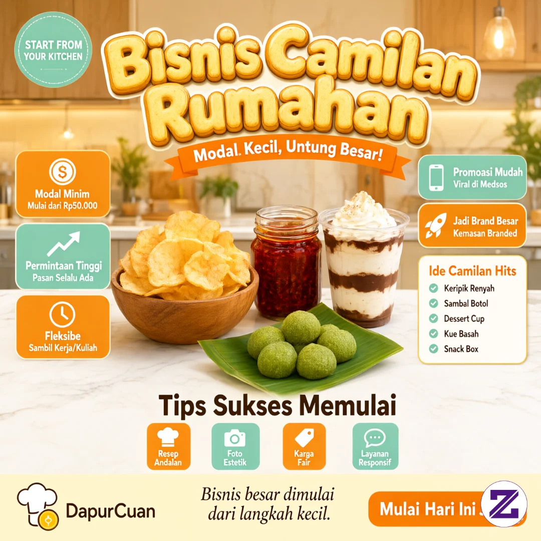 Ide Bisnis Cemilan Rumahan Dengan Modal Kecil Tapi Untung Gede & Hanya Dirumah !