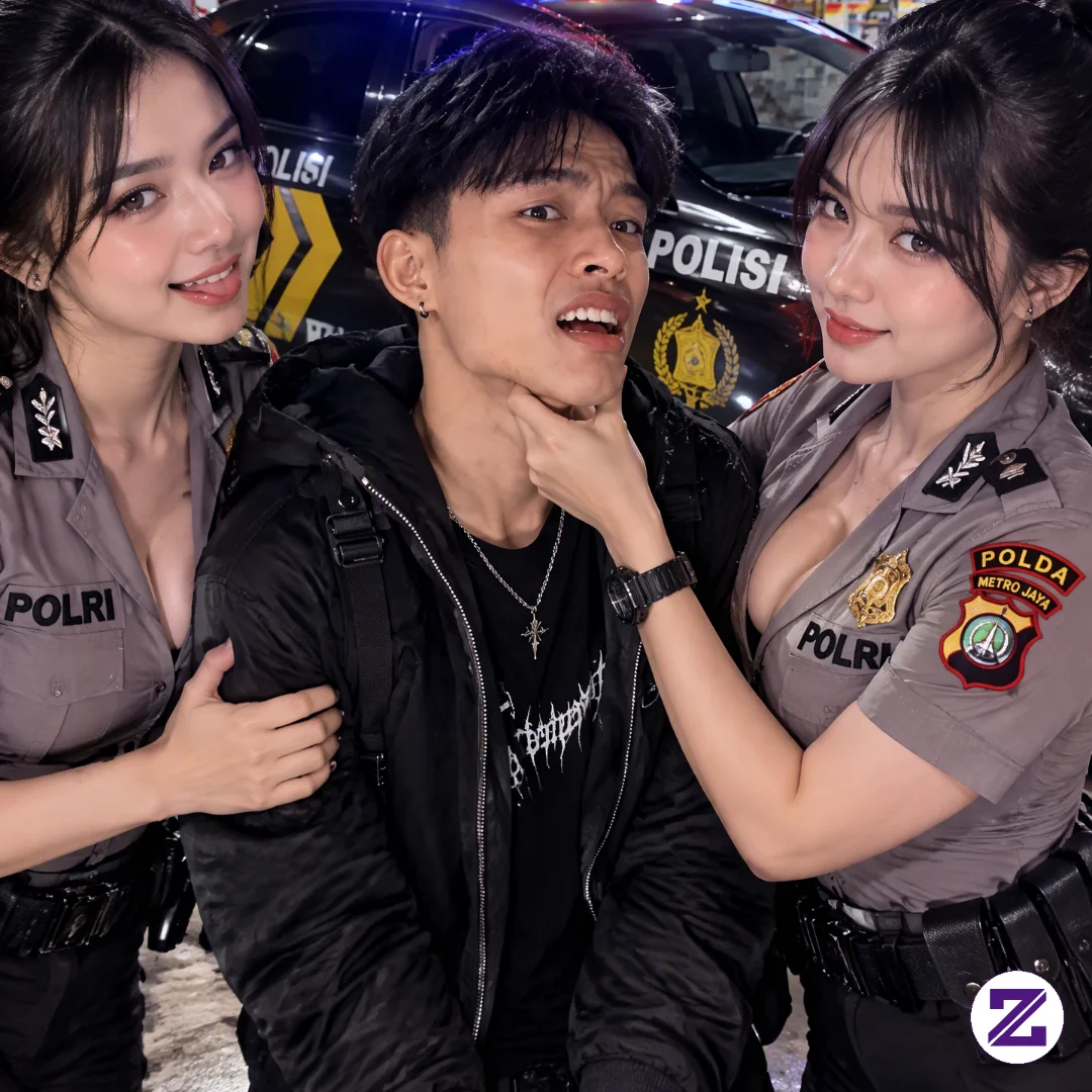 Ketangkap Sama Polwan Cantik, Makin Seneng Ni Wkwkkw