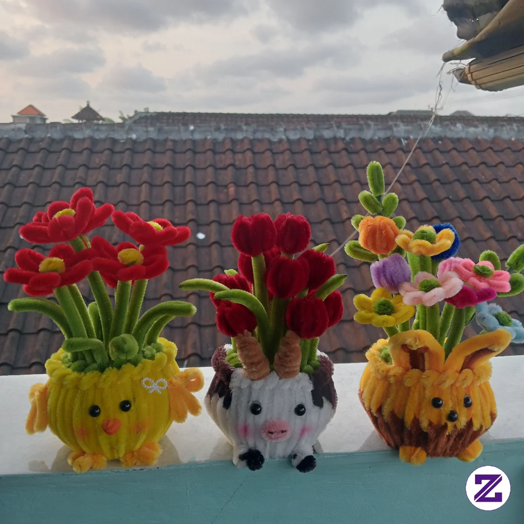 Kerajinan Kawat Bulu #pipecleaner #flower