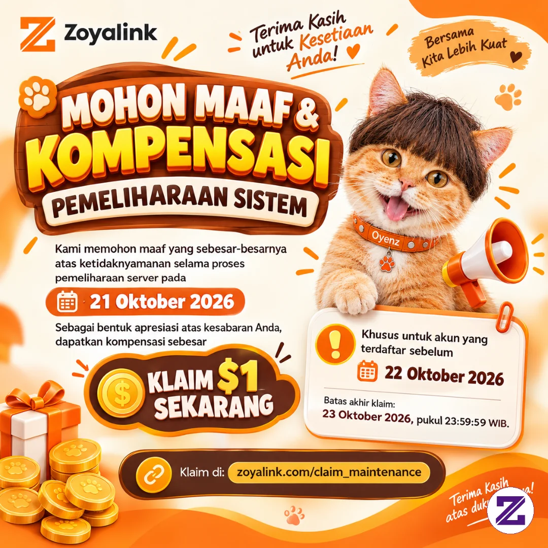 KABAR BAIK UNTUK KREATOR ZOYALINK OYEN KASIH INFO PENTING! 🐱🎉