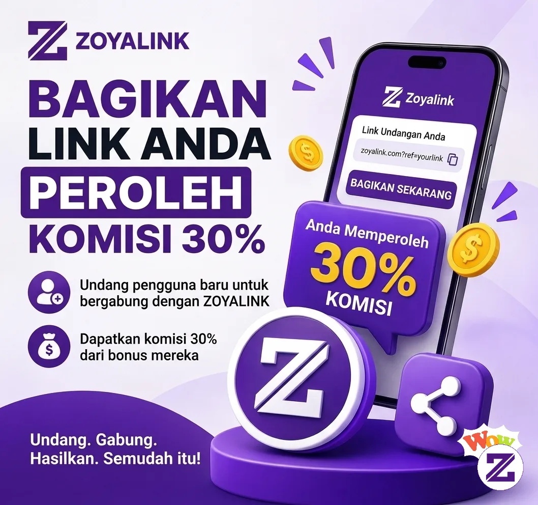 Program Referral ZOYALINK dan Komisi 30 Persen - ZOYALINK
