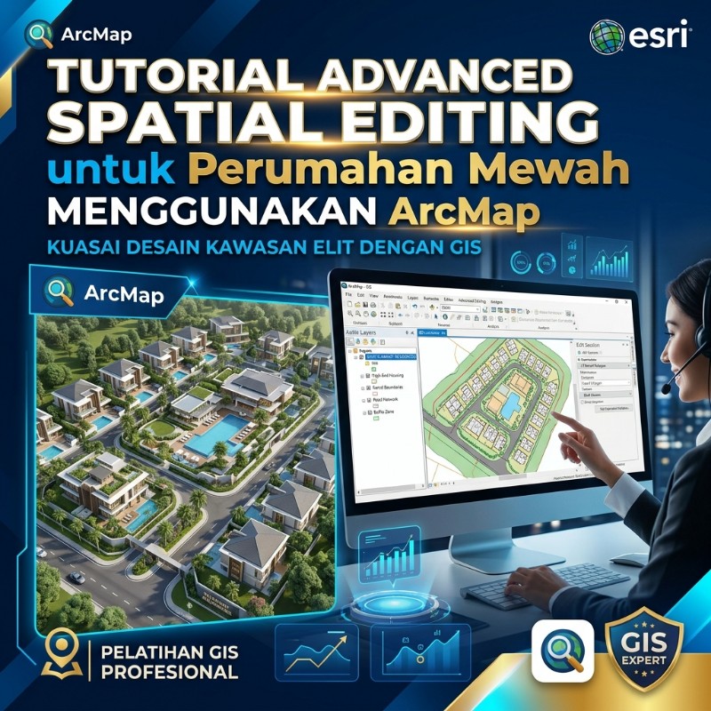 Tutorial Advanced Spatial Editing Untuk Perumahan Mewah Menggunakan ArcMap