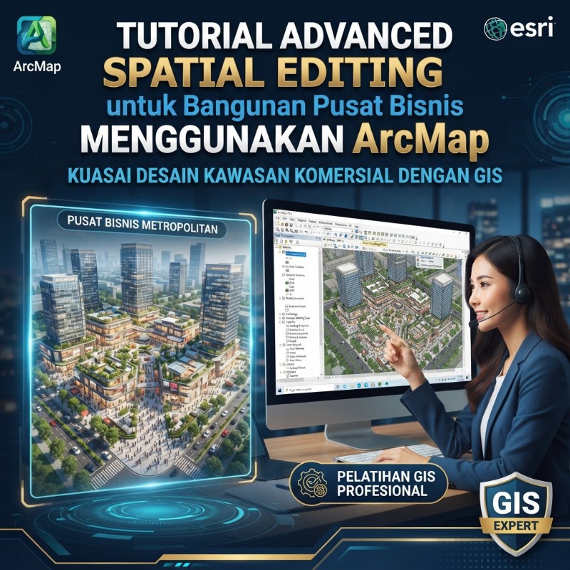 Tutorial Advanced Spatial Editing Untuk Bangunan Pusat Bisnis Menggunakan ArcMap