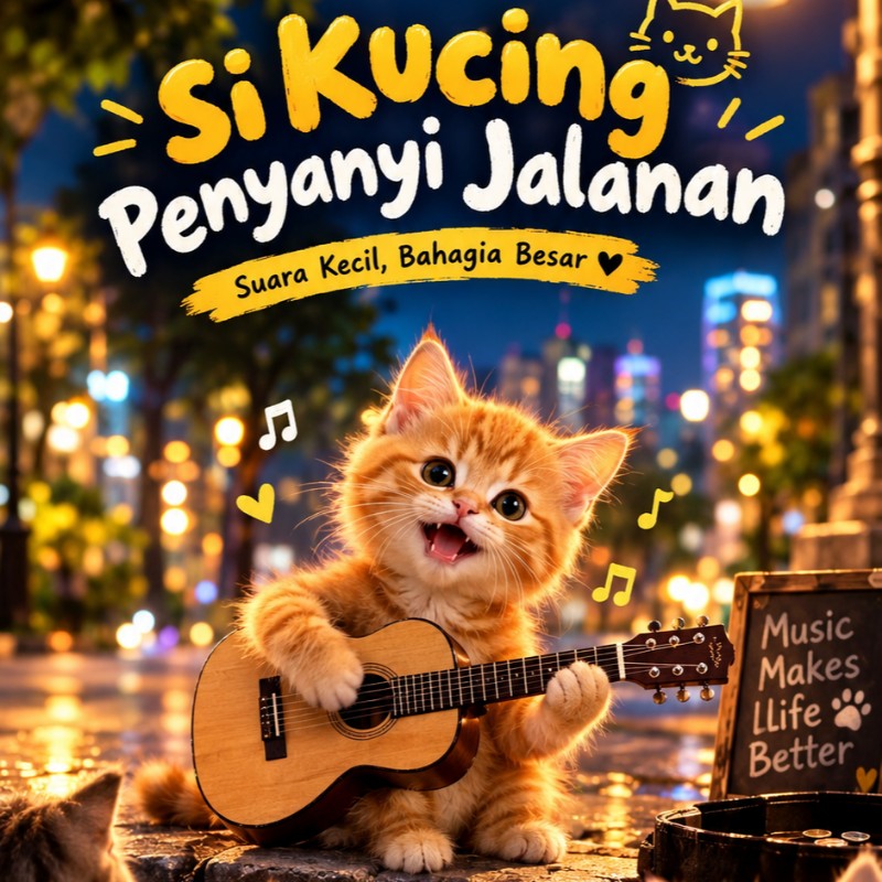 Ada Konser Rahasia Di Pinggir Jalan Malam Ini! Si Kucing Oyen Punya Suara...