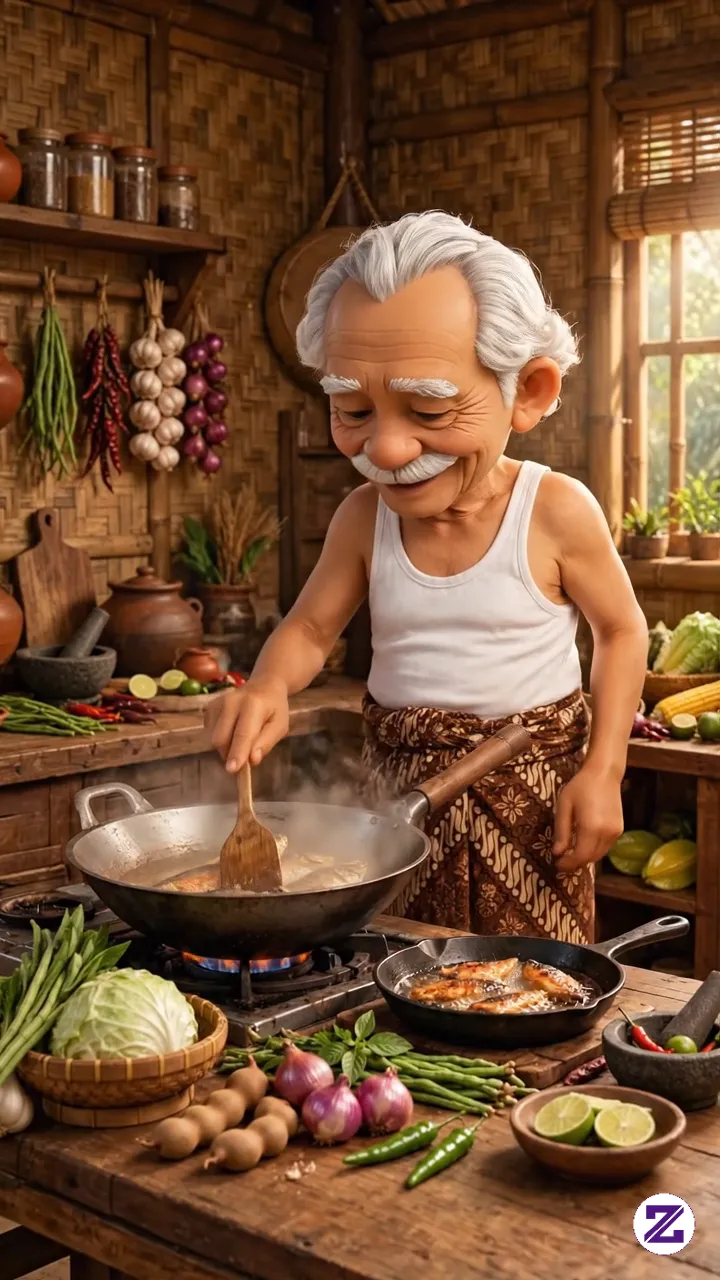 Kakek OJOL!!Masak Sendiri Dirumah Karena Libur Ngojek!!Kira2 Kakek Ojol Masak