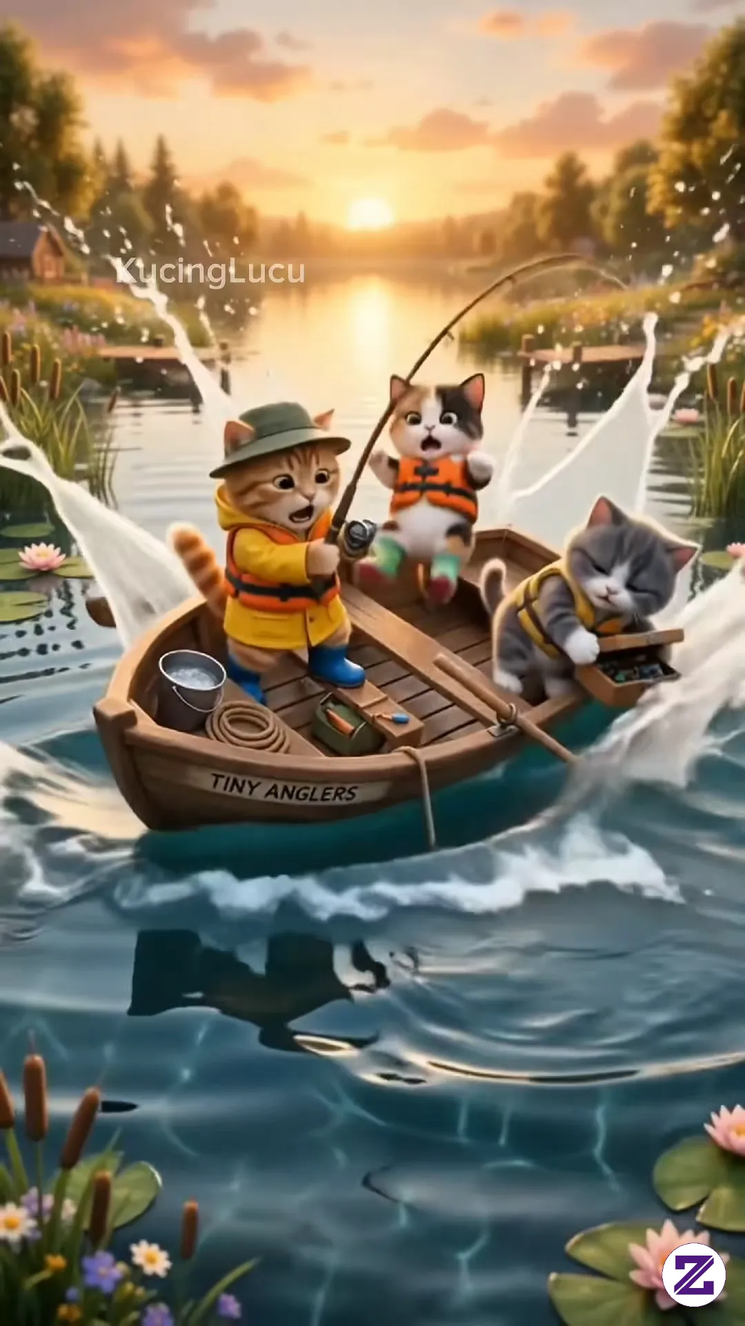 Kucing Mancing Ikan Mas Gedek Banget😂