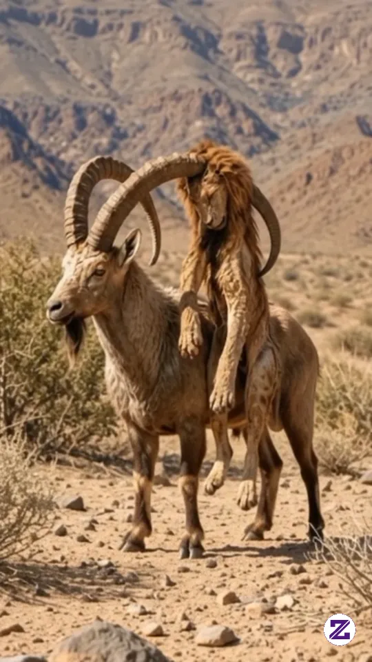 KAMBING BERTANDUK INI BIKIN SEKUMPULAN SINGA KABUR! 😂🐐🦁