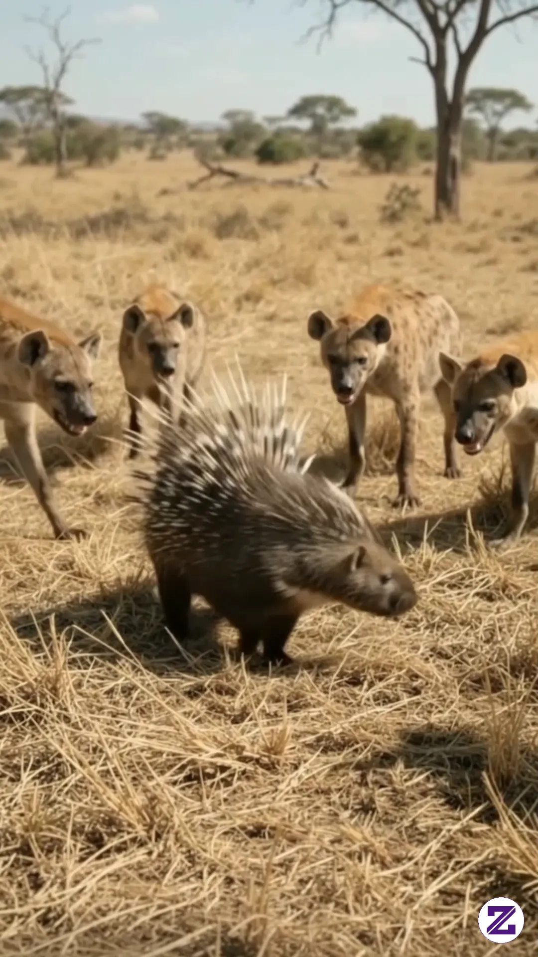 SALAH MEMILIH MANGSA! 😱 HYENA KENA BATU DURI LANDAK, LANGSUNG KABUR! 🦔🐺