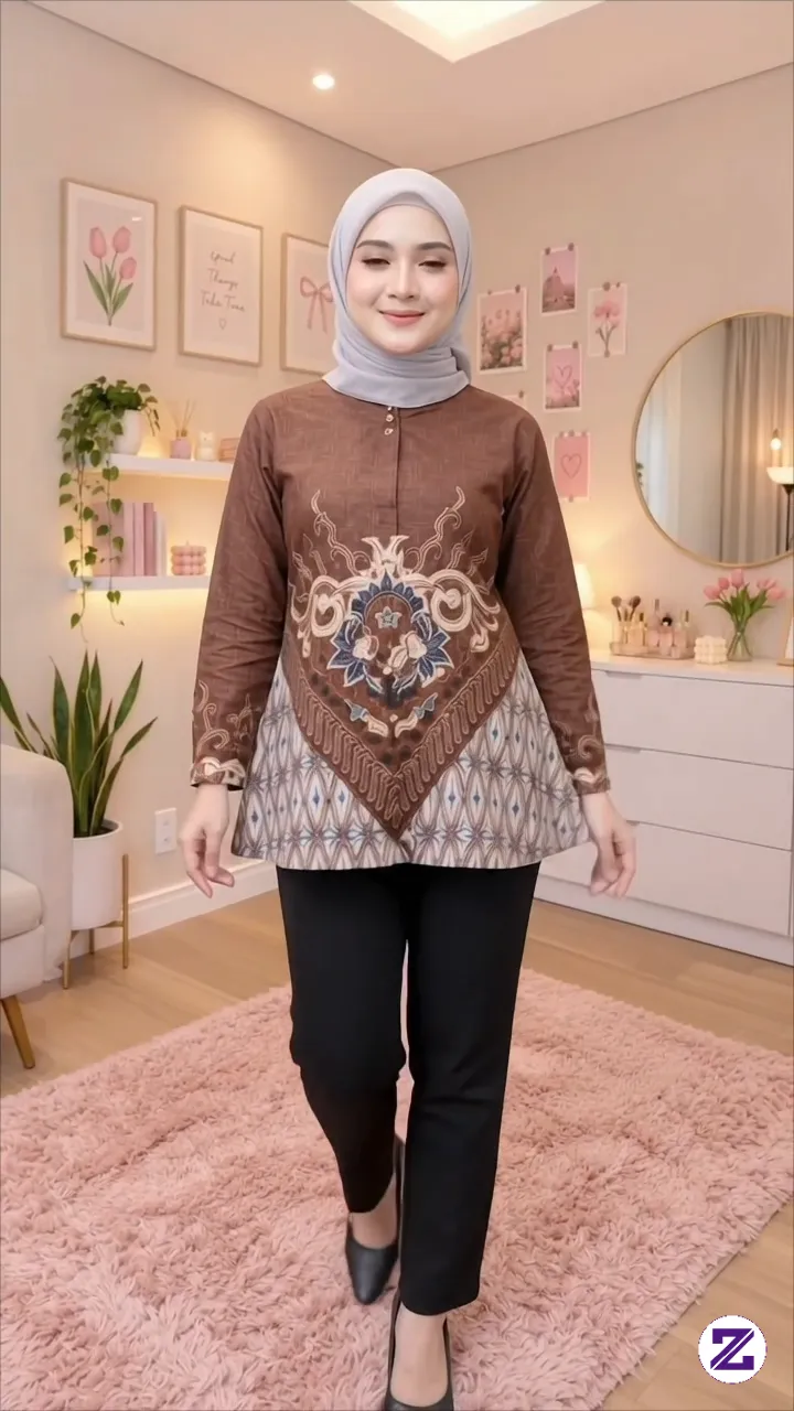 Blouse Batik Wanita Motif Elegan & Modern, Nyaman Untuk Dipakai Sehari-hari