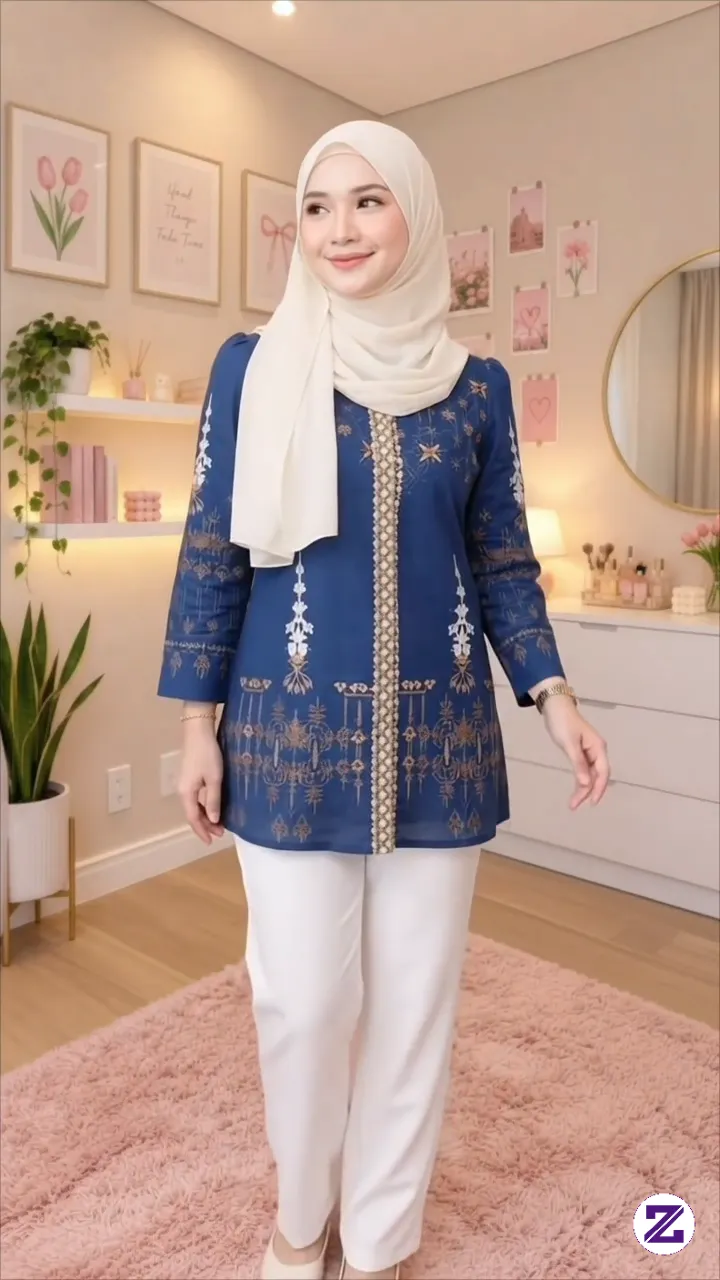 Baju Batik Blouse Cakep Banget Buat Kerja Harga Nya Juga Murah Banger