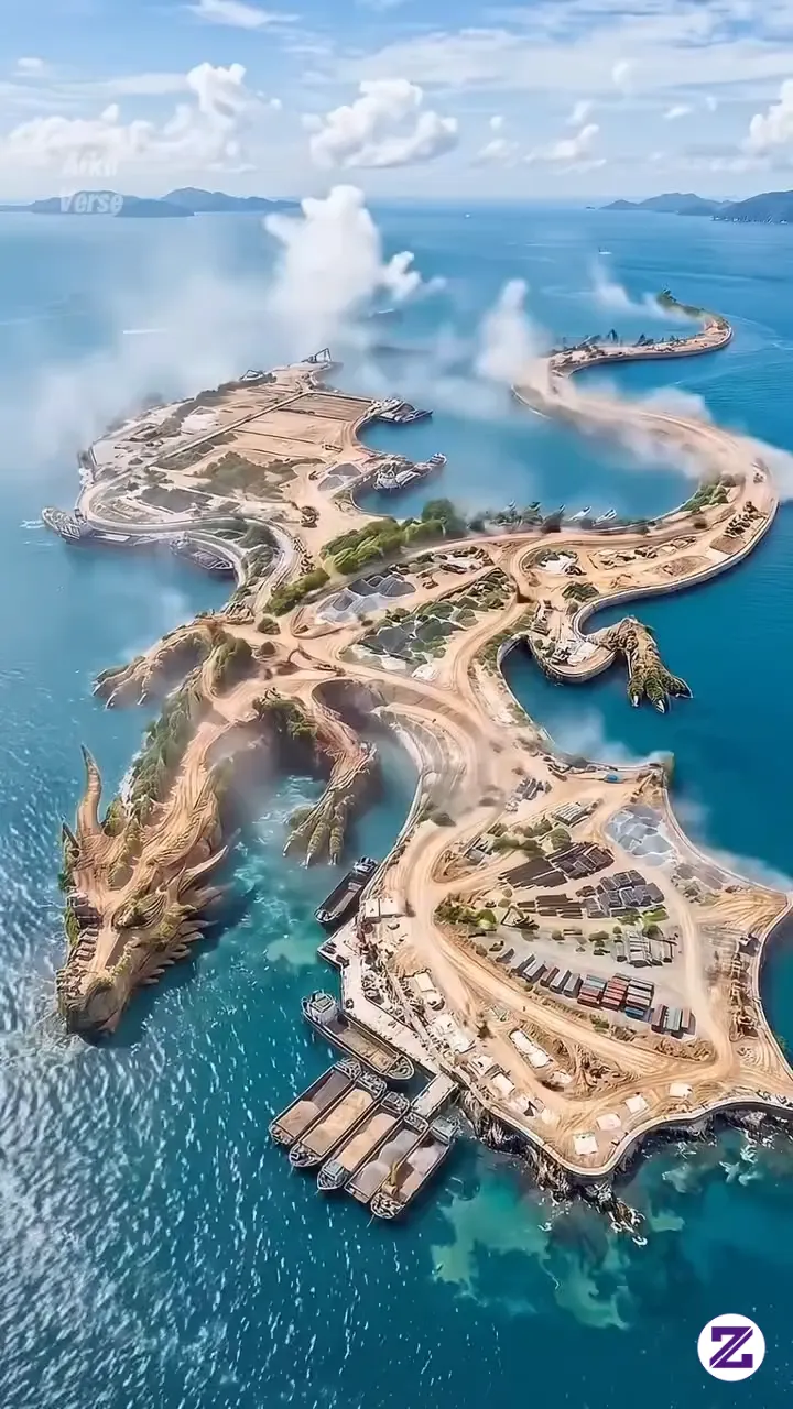 Pulau Ini, Dengan Bentuk Naga Yang Menakjubkan, Benar-benar Memukau! 🐉 Air