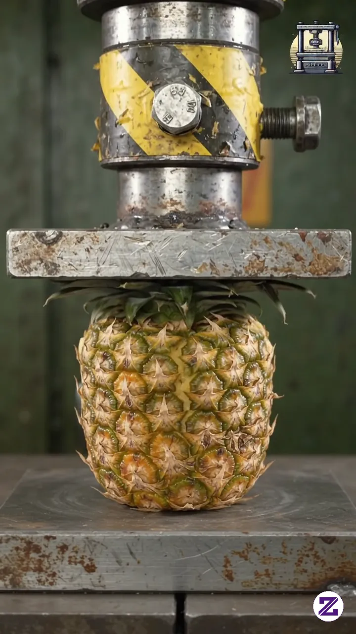 Pineapple Vs Hydraulic Press