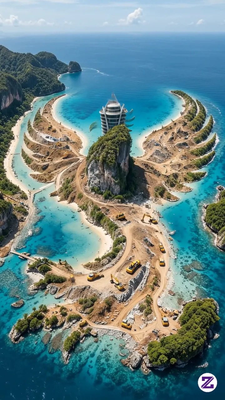 Pulau Yang Indah Berbentuk Burung Yang Sangat Indah🥰 Sungguh Adem Melihatnya