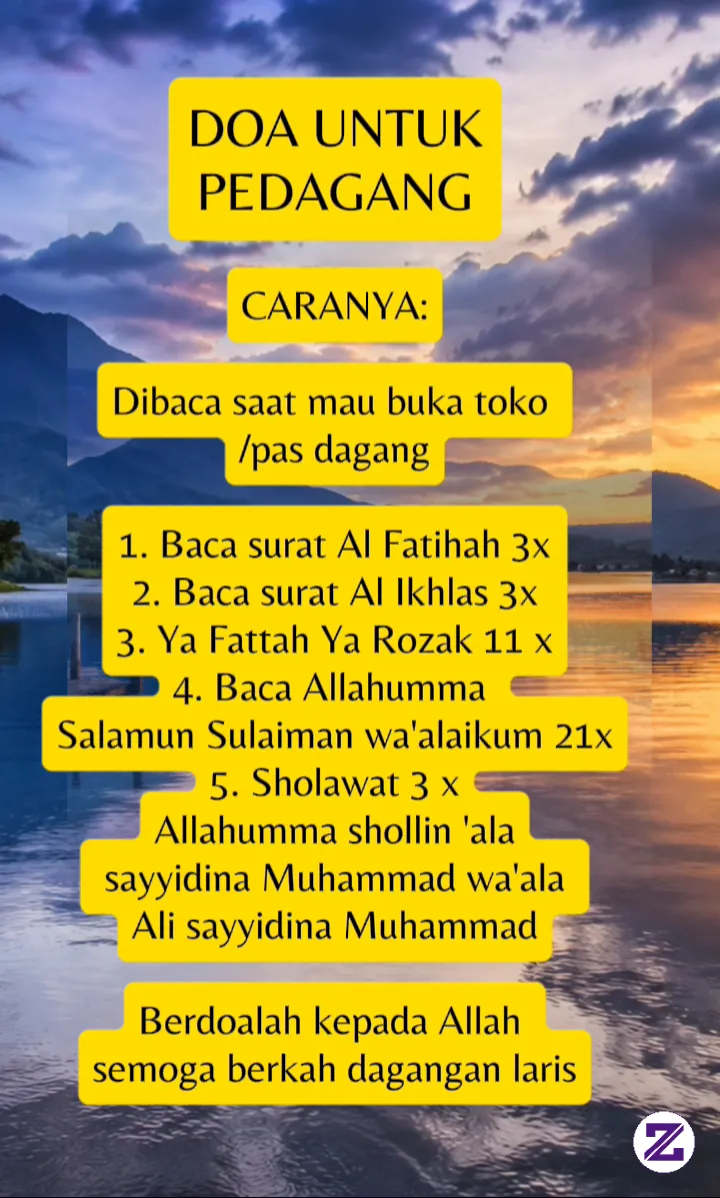 Doa Untuk Pedagang