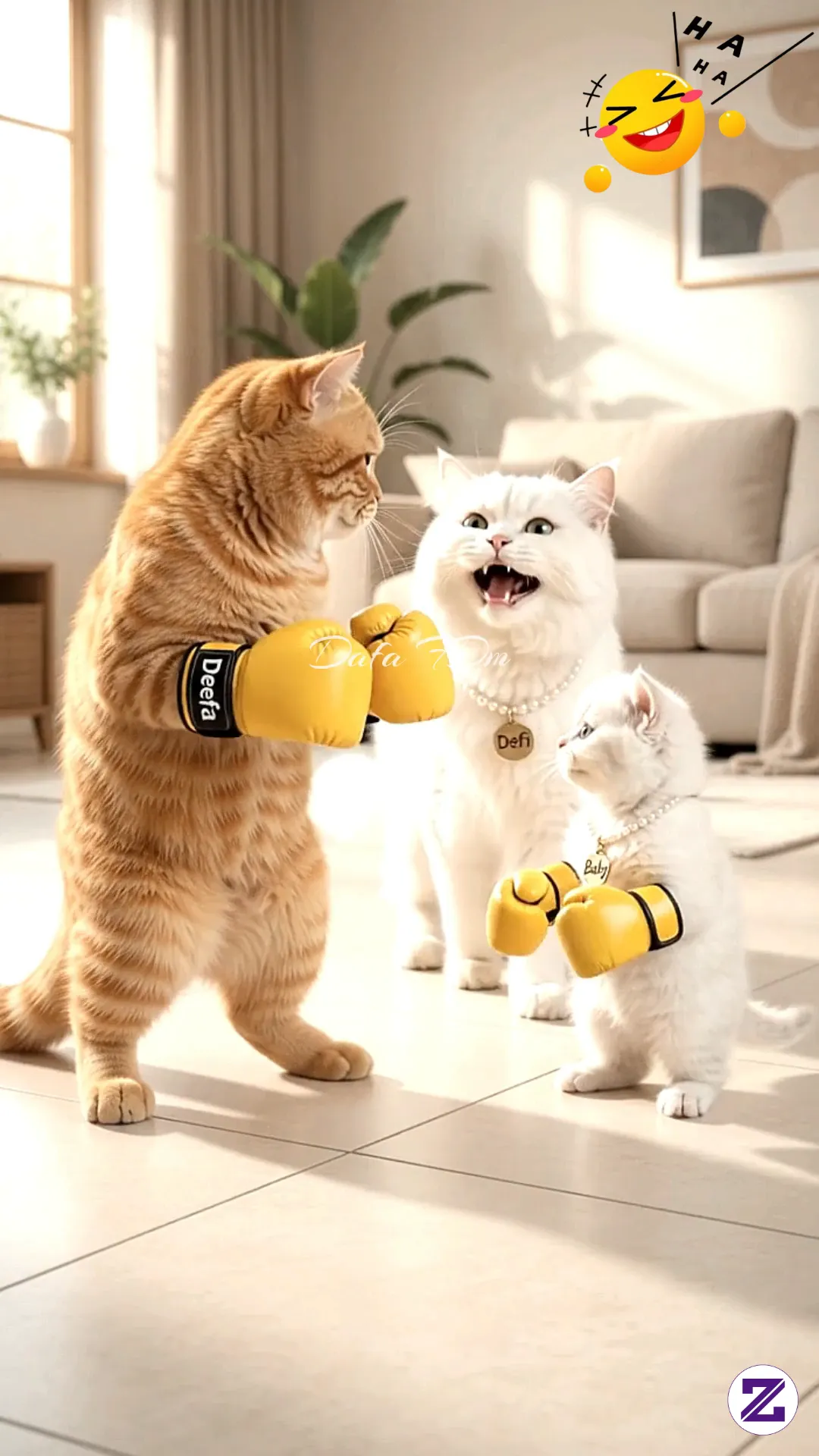 Kucing Orange Salah Sasaran! Si Putih Yang Kena Sasaran😂🥊