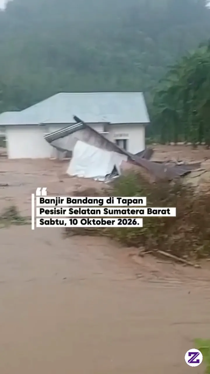 Banjir Bandang Menghanyutkan Satu Rumah Warga...