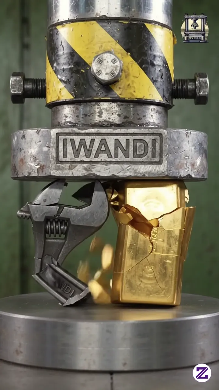 Giant Wrench & Gold Bar Vs Hydraulic Press 🔧💰💥 | Epic Metal Crush!