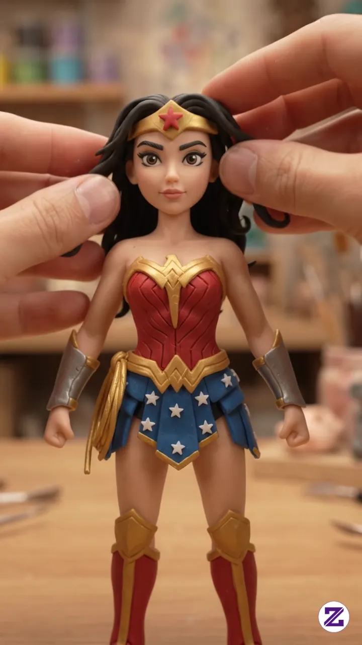 From Soft Clay To Wonder Woman! ✨🛡️ Wait Until You See The Stunning Final