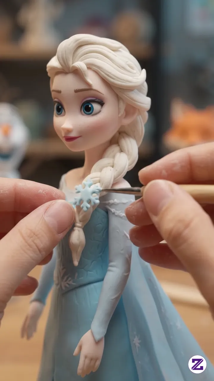 I Made Elsa From Frozen Out Of Clay! ❄️👑 This Handmade Clay Art Is Magical!