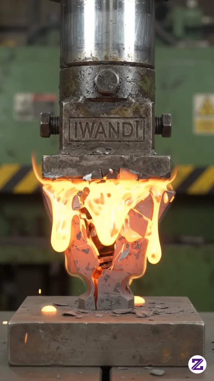 Watch A Glowing Steel Chisel Melt Under Extreme Pressure! 🔥😱