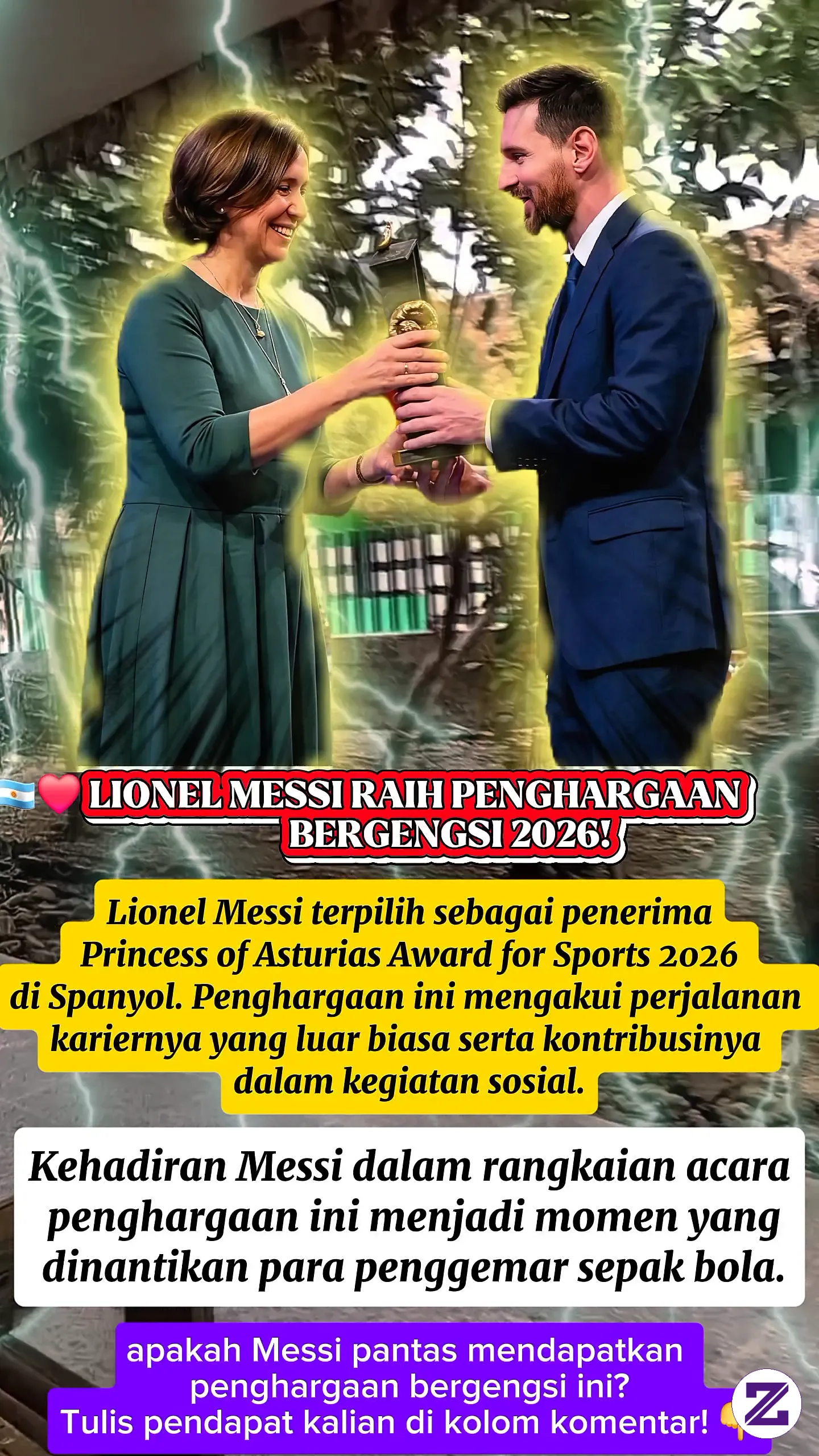 Lionel Messi Terpilih Sebagai Penerima Princess Of Asturias Award For Sports