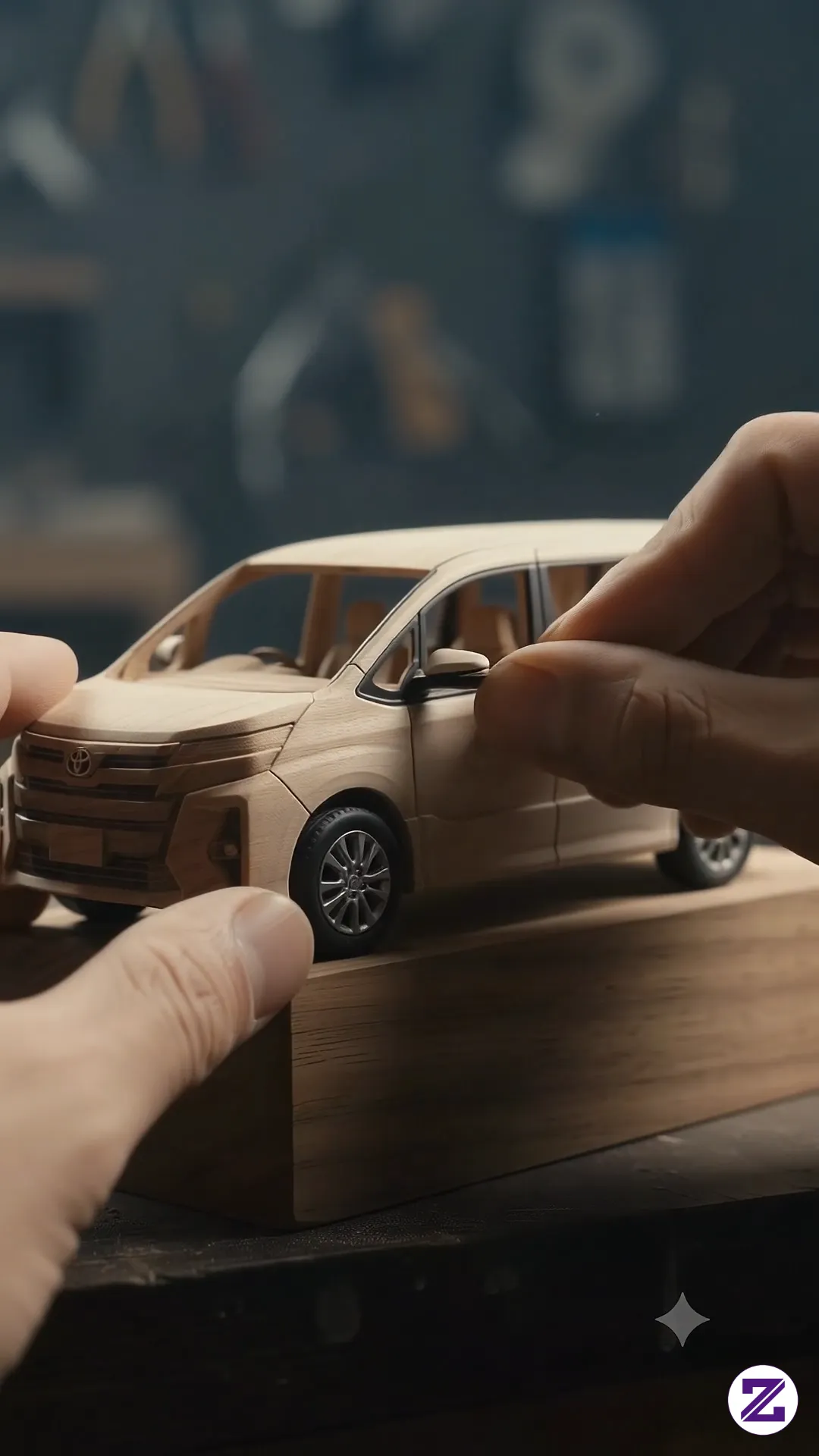 Miniatur Mobil Kayu | Toyota Noah