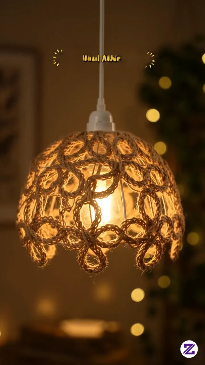 DIY : Yarn Lampshade