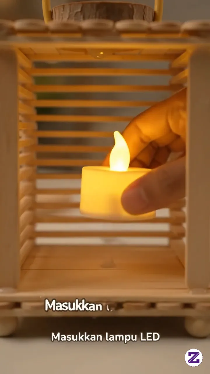 Unique Lantern Made From Popsicle Sticks