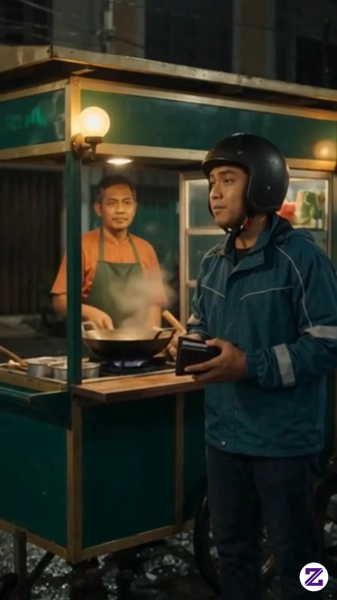 Penjual Nasi Goreng Memberi Makan Kurir Yang Tak Punya Uang... 4 Tahun Kemudian