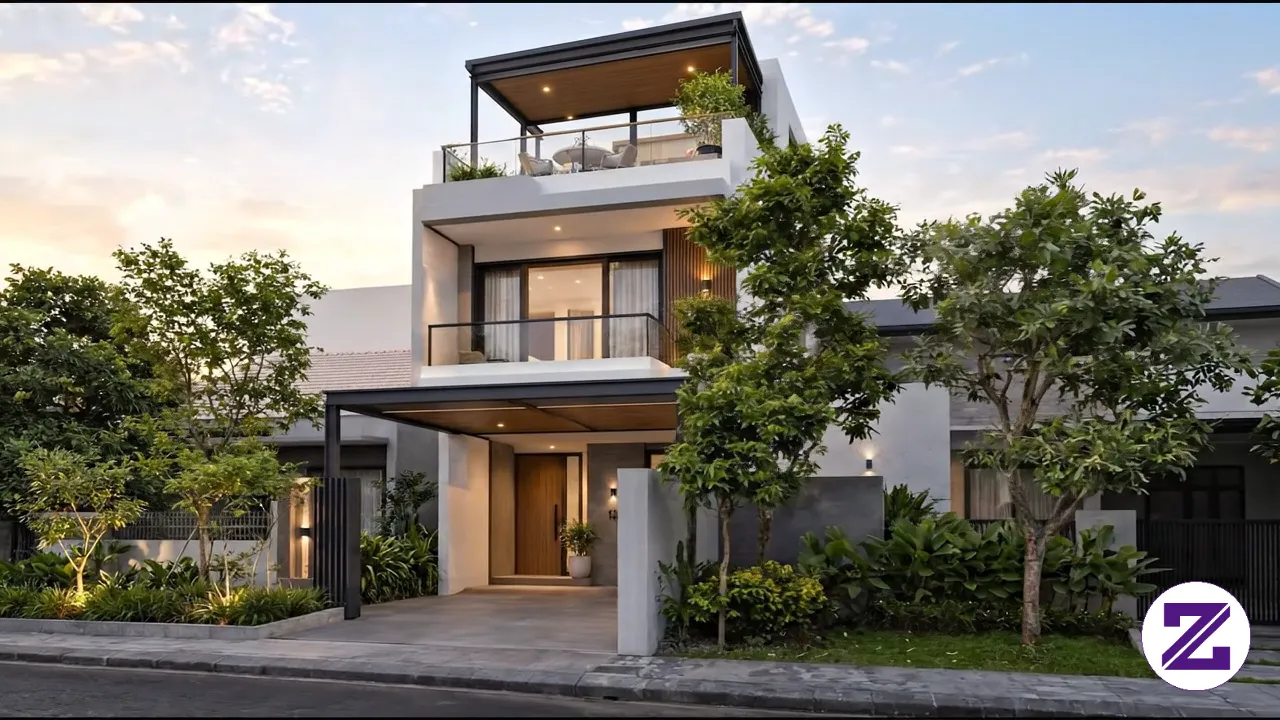 Rumah 6x12m Dengan Rooftop