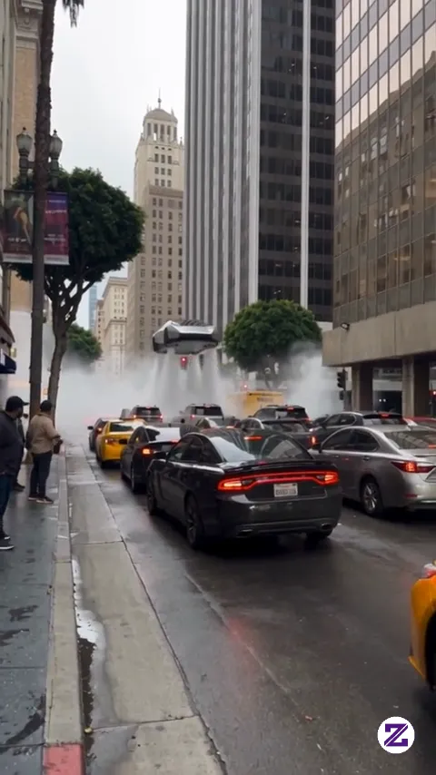 Duduk Di Lalu Lintas LA Dan Menonton Tesla Dengan Santai Terbang Di Atas Semua