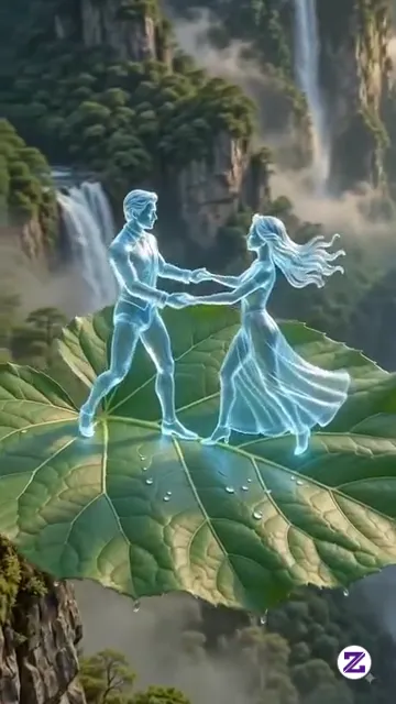 Magic Love Story Written In Crystal Human Hearts Wrapped In Nature Grace.
