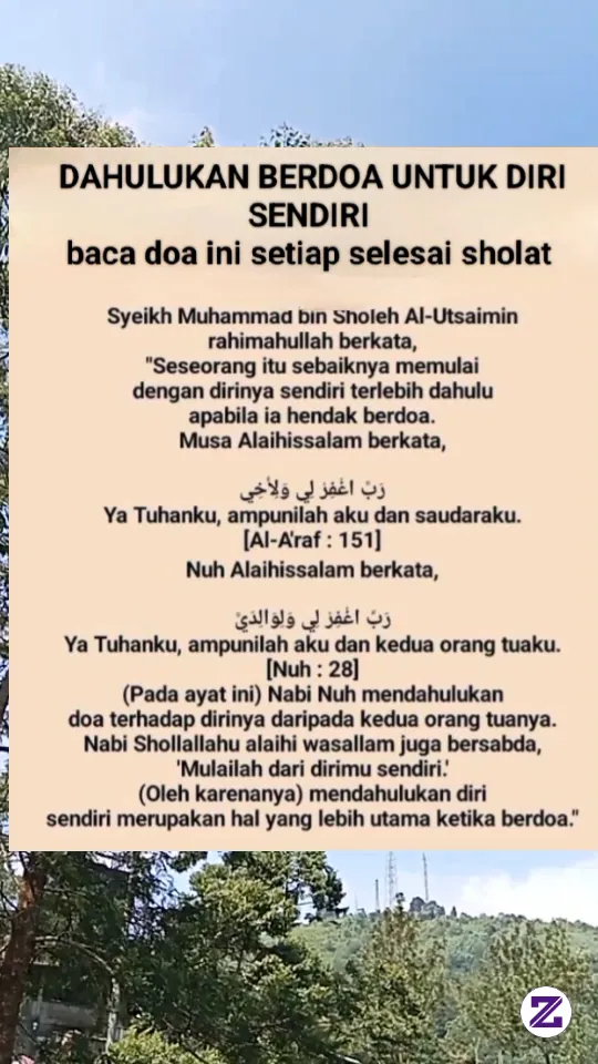 Dahulukan Mendoakan Diri Sendiri Sesuai Yang Diajarkan Para Nabi Terdahulu