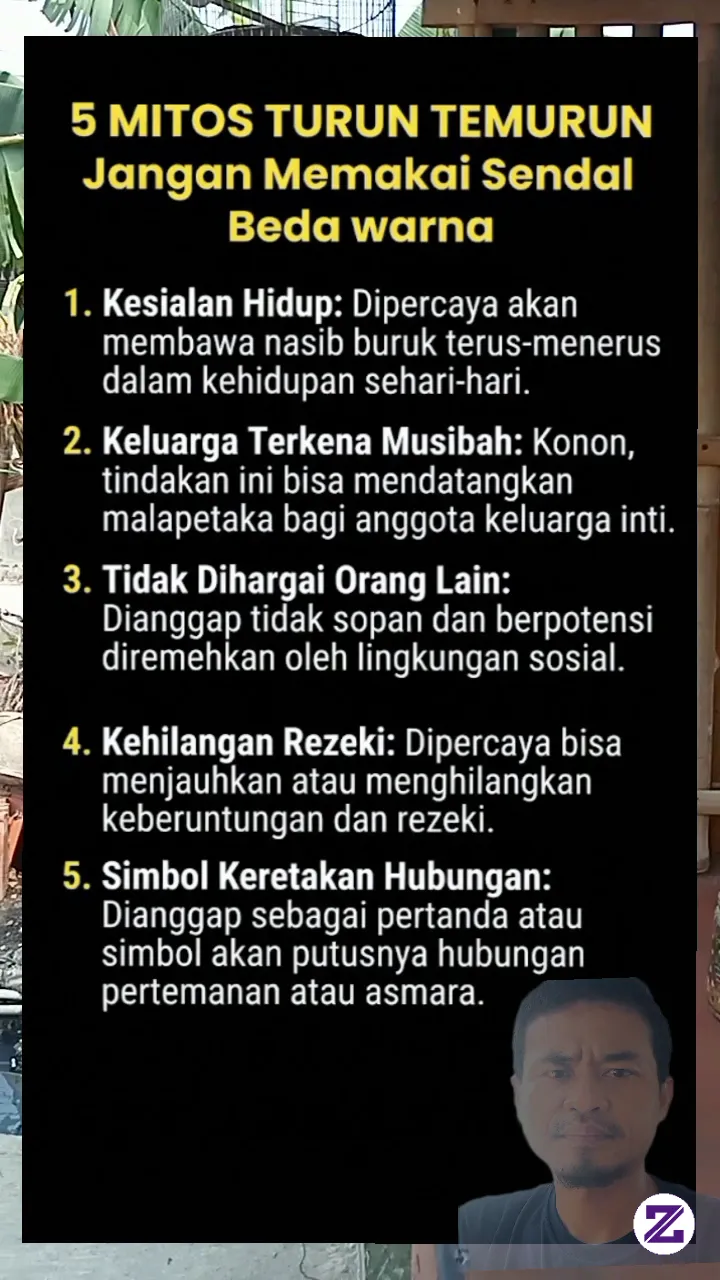 Mitos Turun Temurun Jangan Memakai Sendal Beda Warna