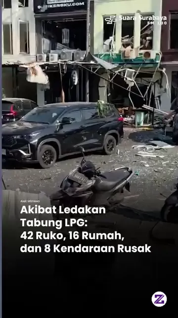 Akibat Ledakan Tabung LPG 50 Kilogram Di Kawasan Pertokoan San Antonio Pakuwon