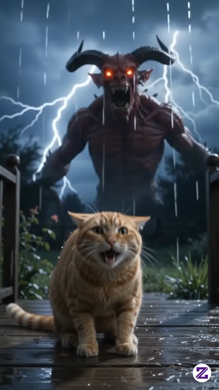 Cat Entersbcabin During Storm