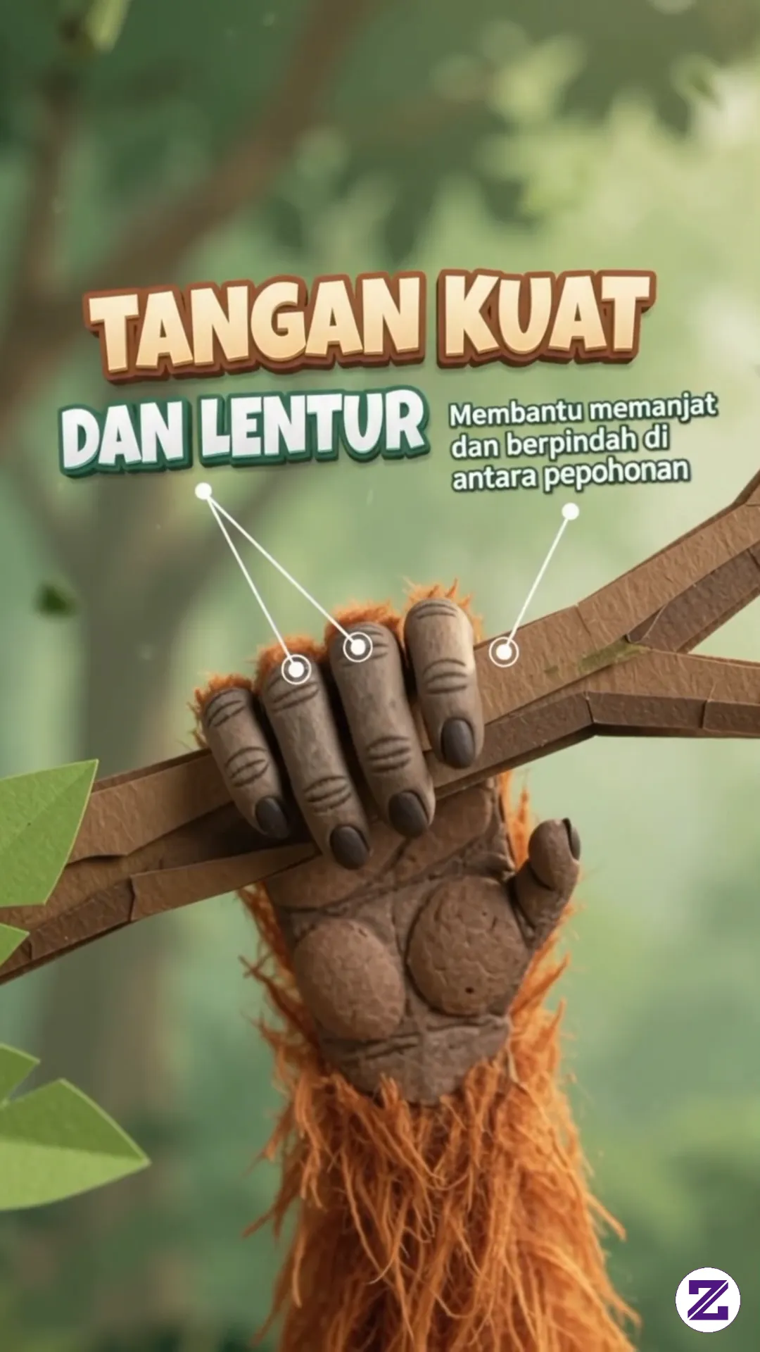 ✨ Orangutan — Hewan Cerdas & Penyayang!